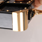 Fendi Zucca Calfskin Leather & Patent Trunk Mini Baguette - FashioNica