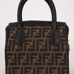 Fendi Zucca Canvas Top Handle Vanity with Strap - FashioNica