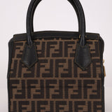 Fendi Zucca Canvas Top Handle Vanity with Strap - FashioNica