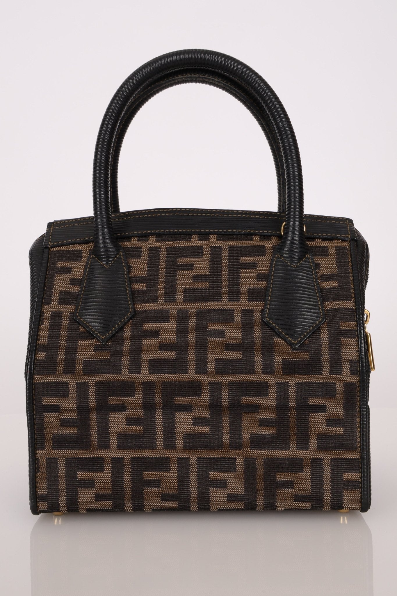 Fendi Zucca Canvas Top Handle Vanity with Strap - FashioNica