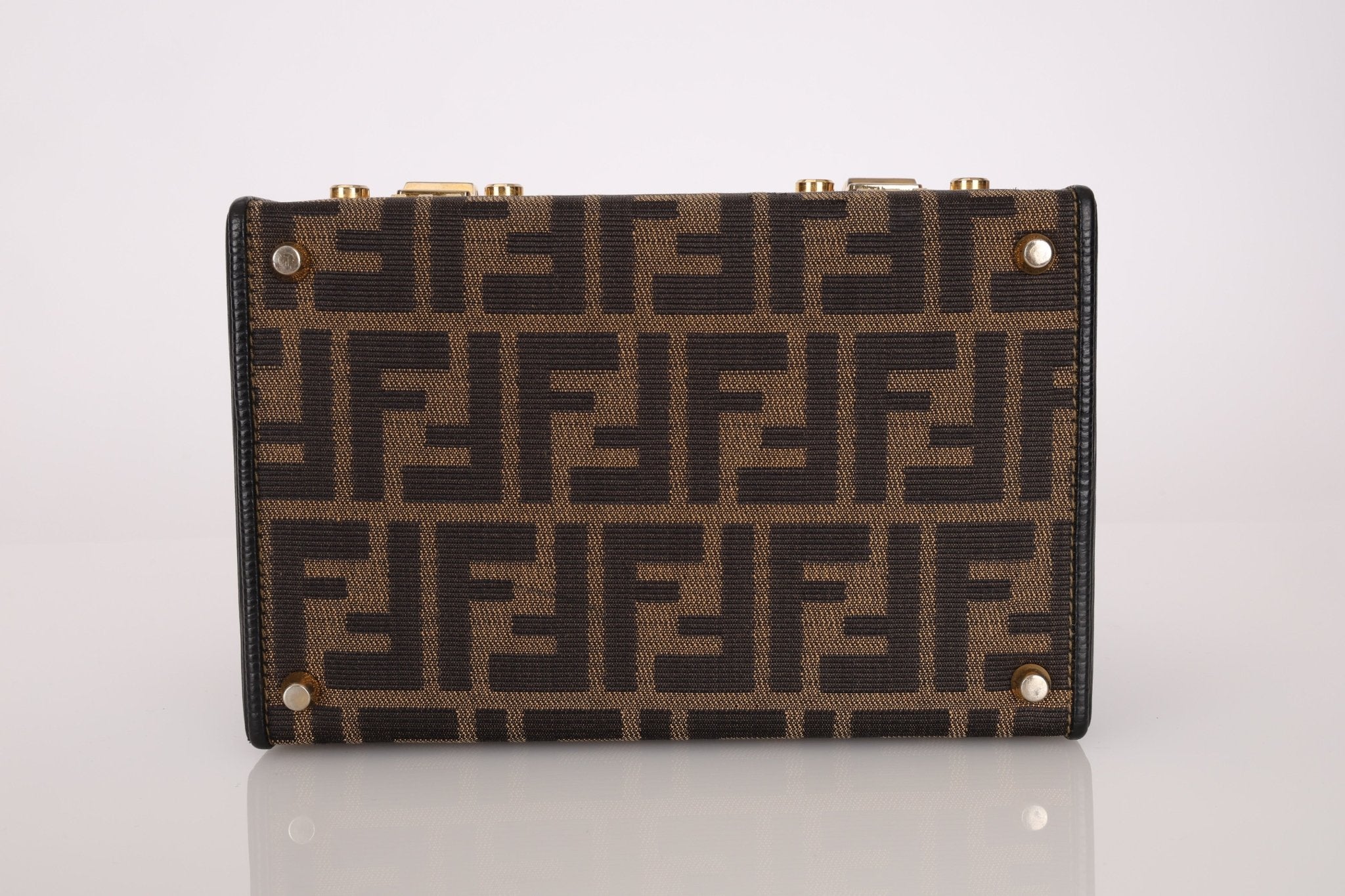 Fendi Zucca Canvas Top Handle Vanity with Strap - FashioNica