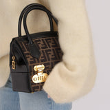 Fendi Zucca Canvas Top Handle Vanity with Strap - FashioNica