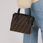 Fendi Zucca Canvas Top Handle Vanity with Strap - FashioNica