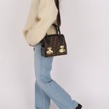 Fendi Zucca Canvas Top Handle Vanity with Strap - FashioNica