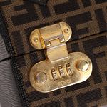 Fendi Zucca Canvas Top Handle Vanity with Strap - FashioNica