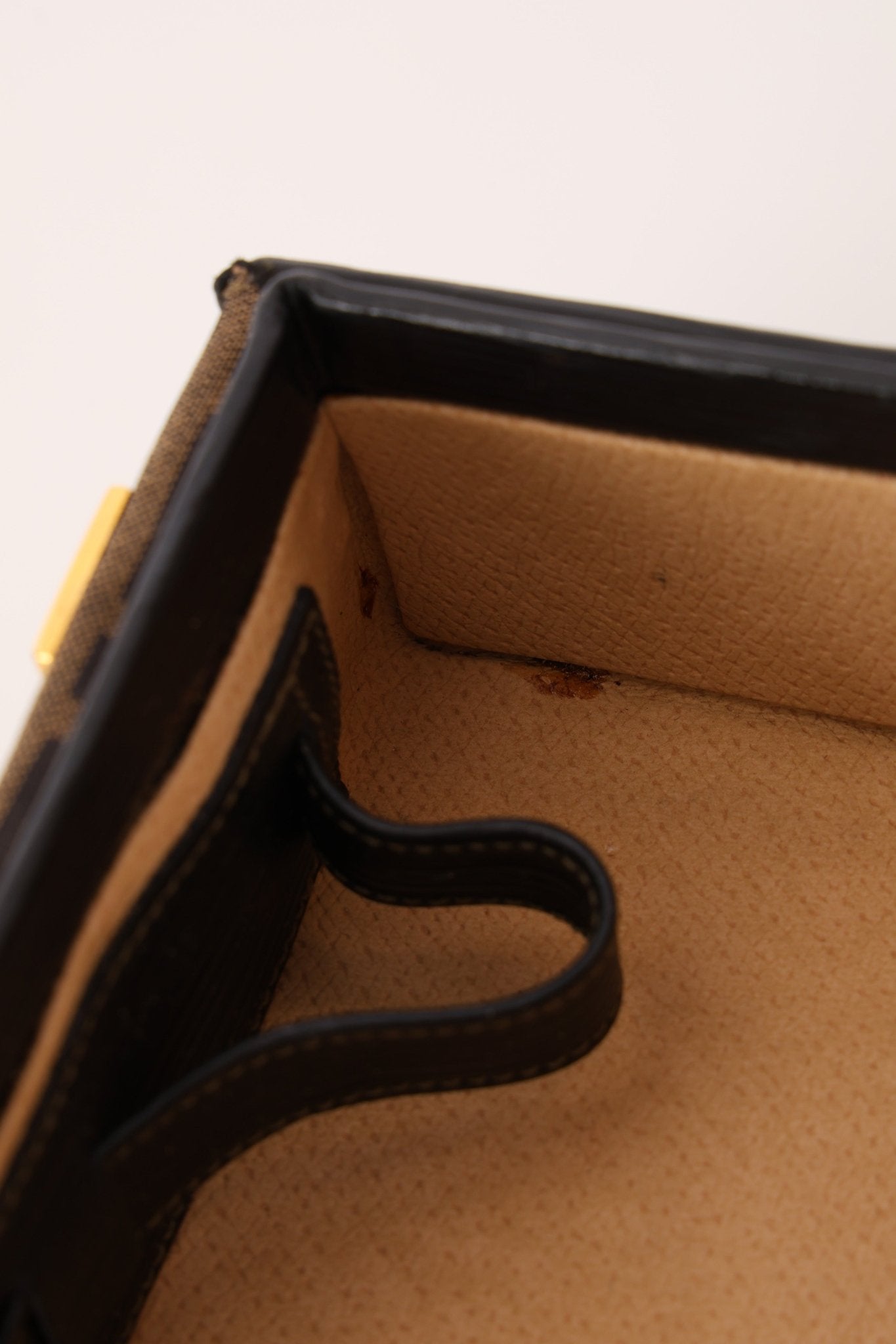 Fendi Zucca Canvas Top Handle Vanity with Strap - FashioNica