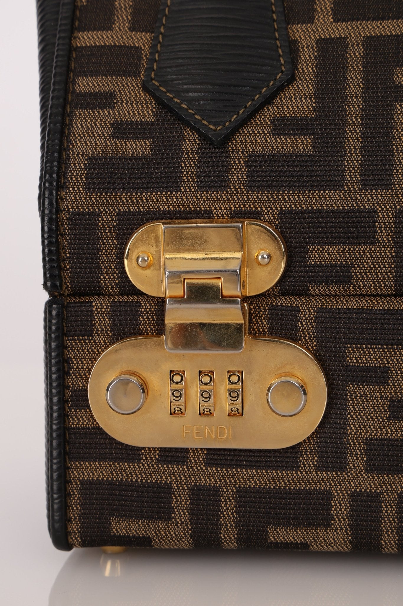 Fendi Zucca Canvas Top Handle Vanity with Strap - FashioNica