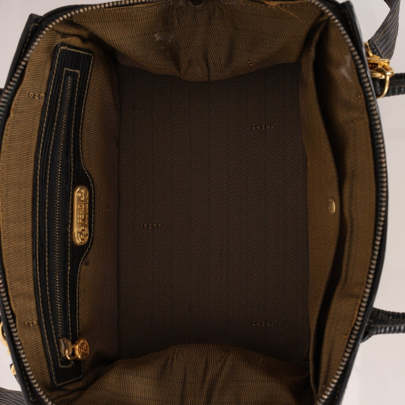 Fendi Zucca Canvas Top Handle Vanity with Strap - FashioNica