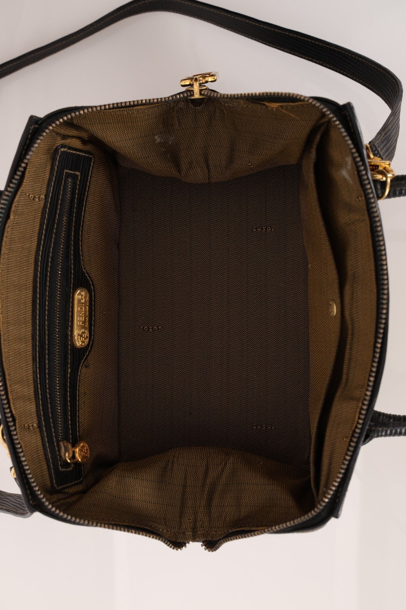 Fendi Zucca Canvas Top Handle Vanity with Strap - FashioNica