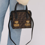 Fendi Zucca Canvas Top Handle Vanity with Strap - FashioNica