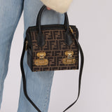 Fendi Zucca Canvas Top Handle Vanity with Strap - FashioNica
