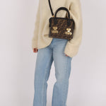 Fendi Zucca Canvas Top Handle Vanity with Strap - FashioNica