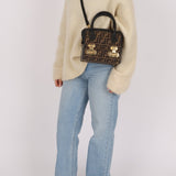 Fendi Zucca Canvas Top Handle Vanity with Strap - FashioNica