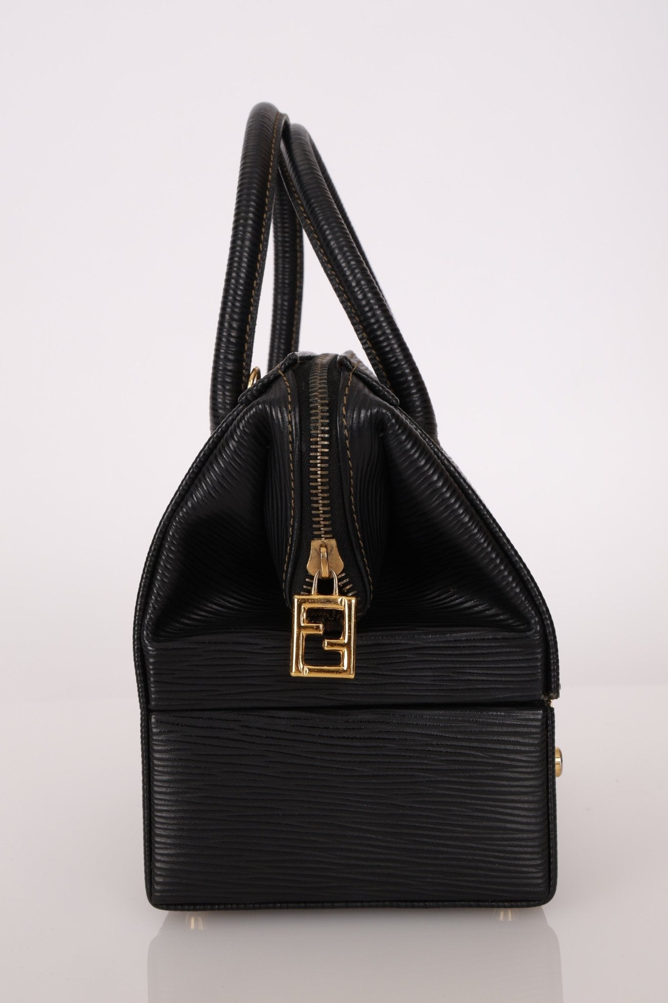 Fendi Zucca Canvas Top Handle Vanity with Strap - FashioNica