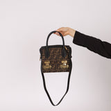 Fendi Zucca Canvas Top Handle Vanity with Strap - FashioNica