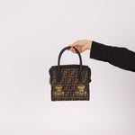 Fendi Zucca Canvas Top Handle Vanity with Strap - FashioNica