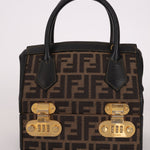 Fendi Zucca Canvas Top Handle Vanity with Strap - FashioNica