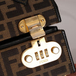 Fendi Zucca Canvas Top Handle Vanity with Strap - FashioNica