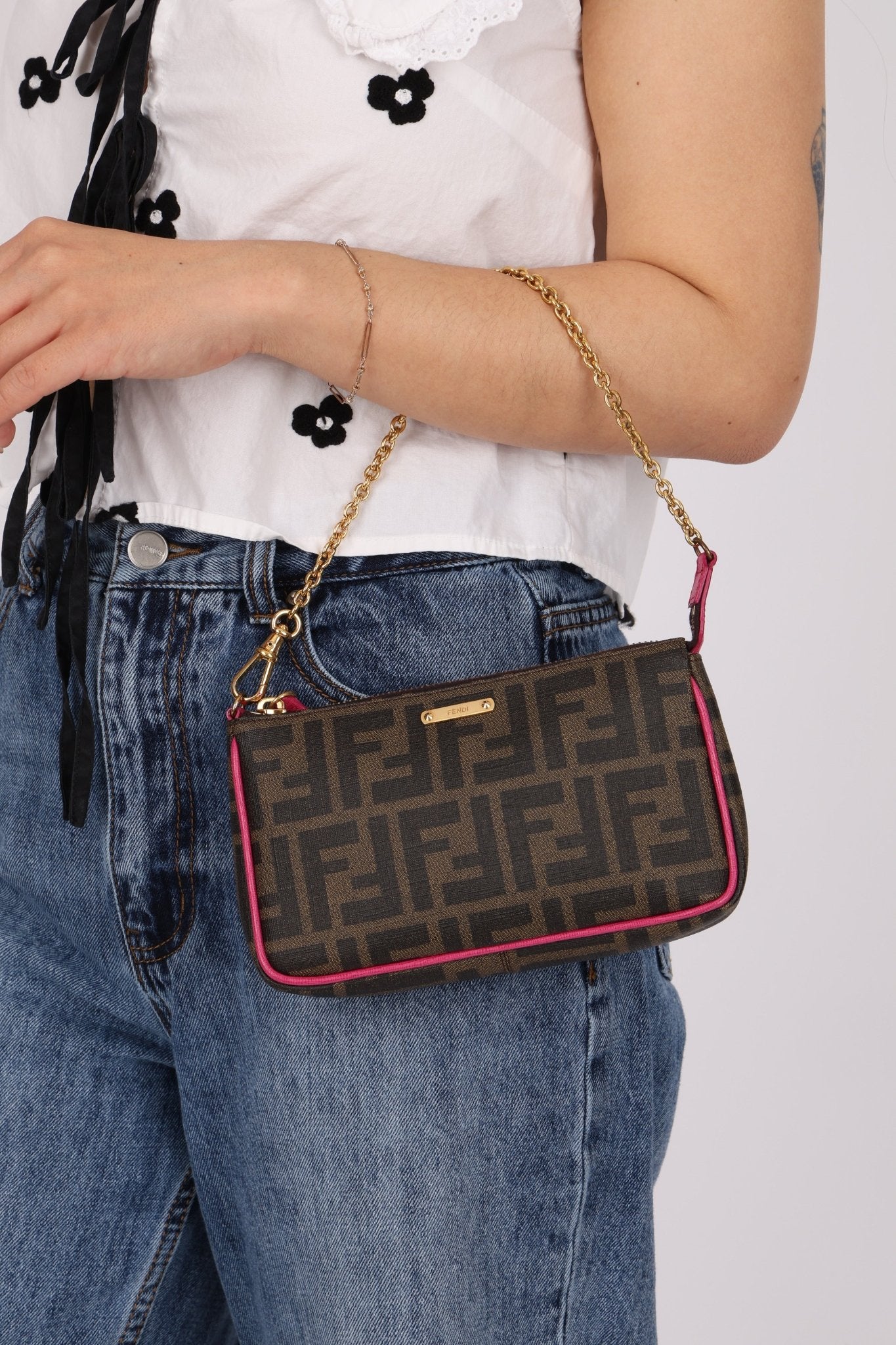 Fendi Zucca Chain Pochette - FashioNica