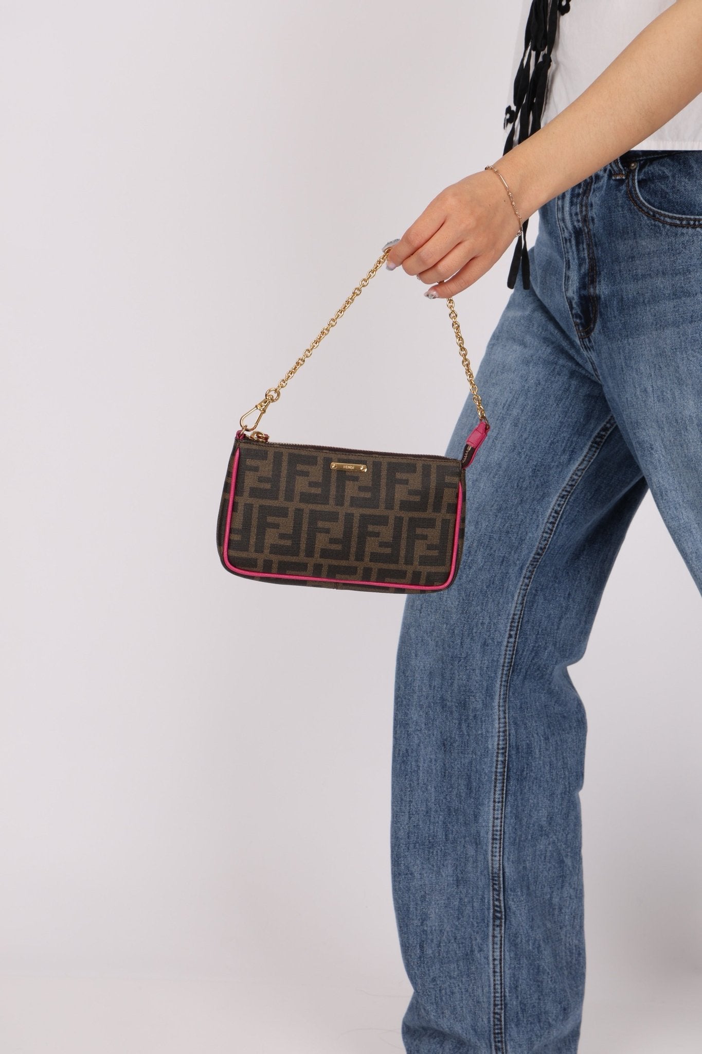 Fendi Zucca Chain Pochette - FashioNica