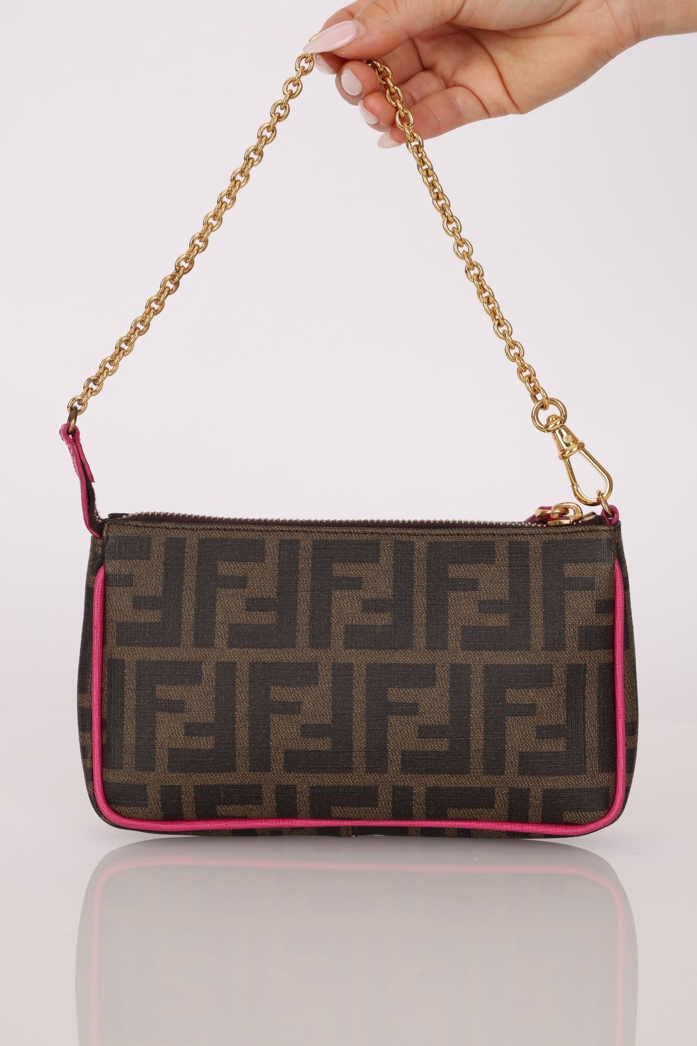 Fendi Zucca Chain Pochette - FashioNica