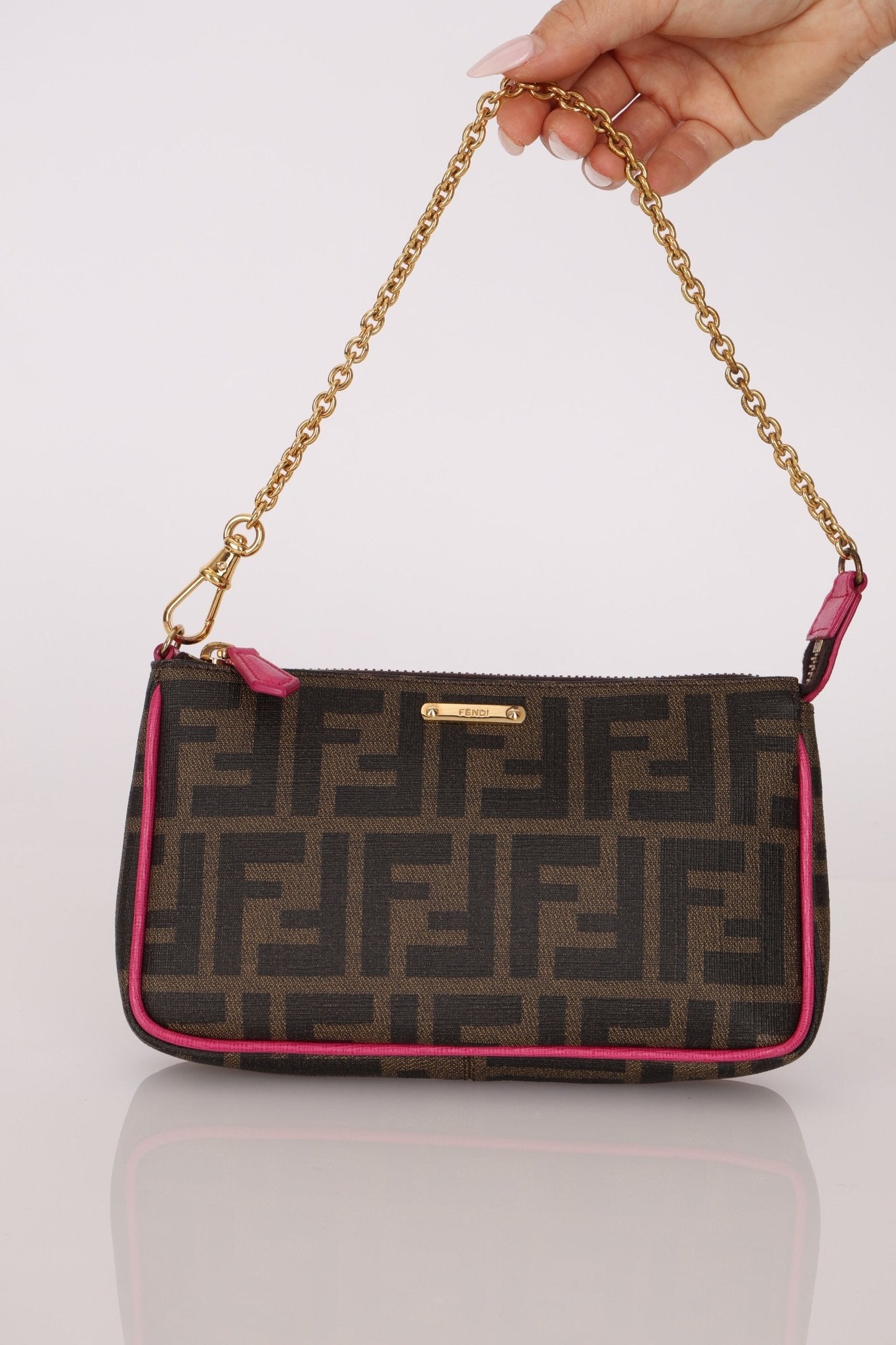 Fendi Zucca Chain Pochette - FashioNica
