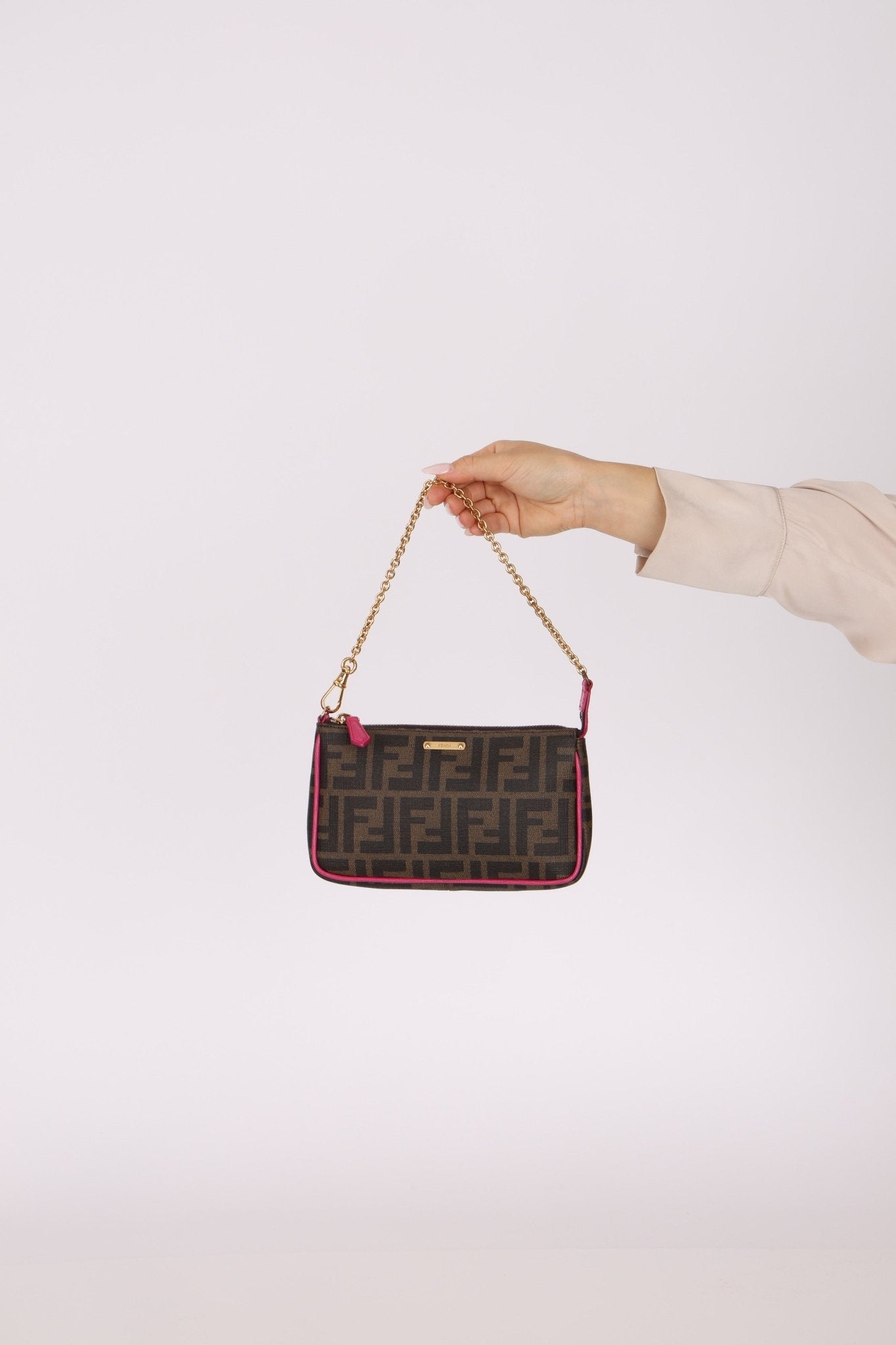 Fendi Zucca Chain Pochette - FashioNica