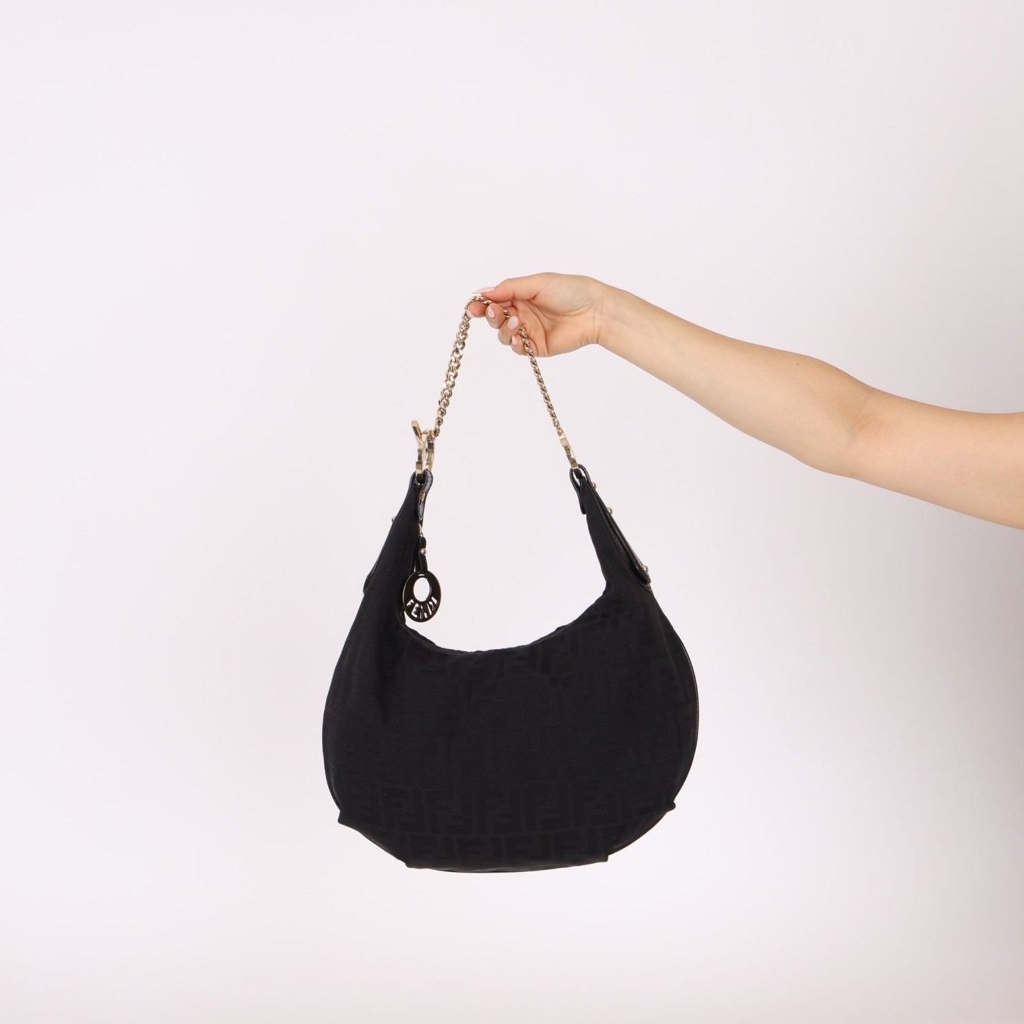 Fendi Zucca Chef Chain Link Hobo - FashioNica