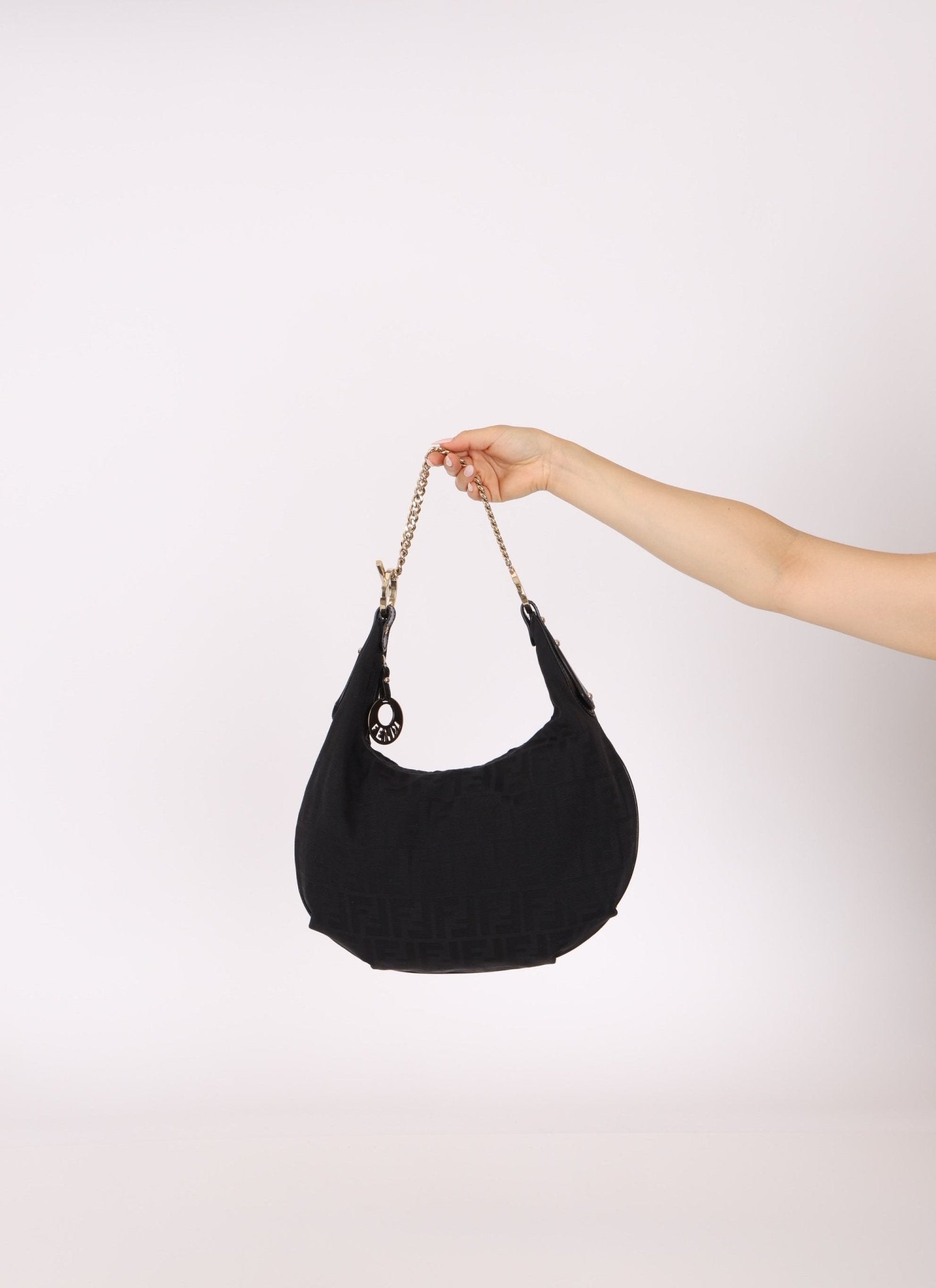 Fendi Zucca Chef Chain Link Hobo - FashioNica