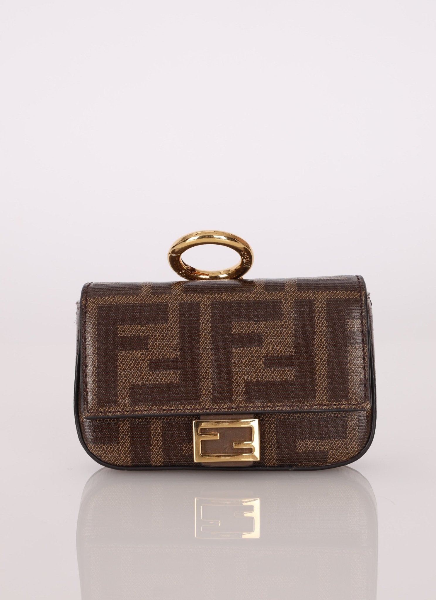 Fendi Zucca Coated Canvas Nano Baguette - FashioNica