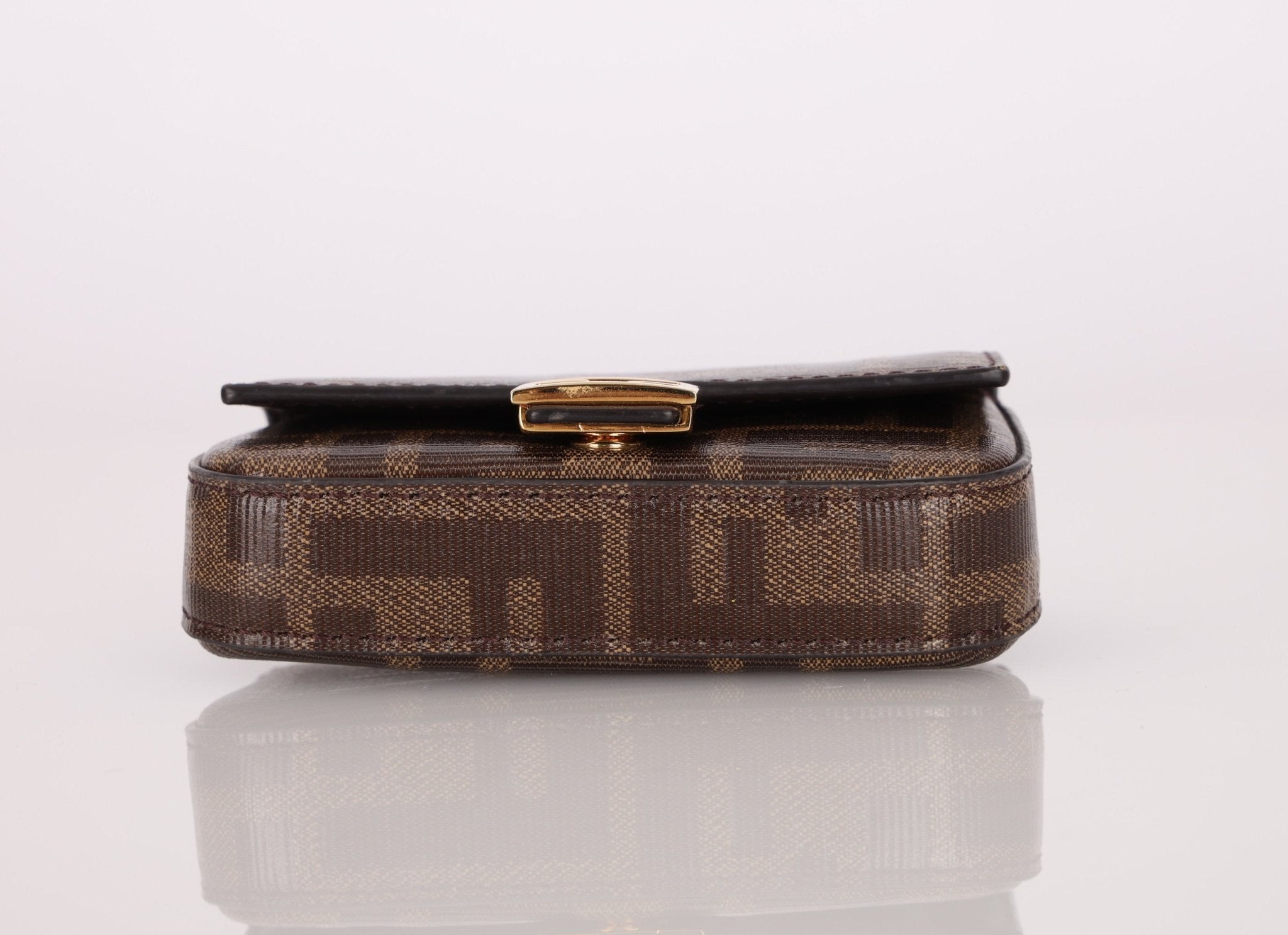 Fendi Zucca Coated Canvas Nano Baguette - FashioNica