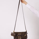 Fendi Zucca Coated Canvas Nano Baguette - FashioNica