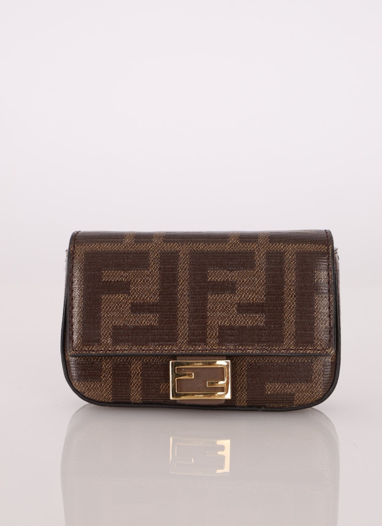 Fendi Zucca Coated Canvas Nano Baguette - FashioNica