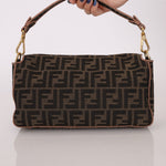 Fendi Zucca Embroidered Paisley Beaded Baguette - FashioNica