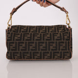 Fendi Zucca Embroidered Paisley Beaded Baguette - FashioNica