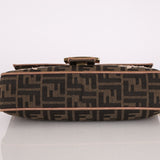 Fendi Zucca Embroidered Paisley Beaded Baguette - FashioNica