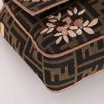 Fendi Zucca Embroidered Paisley Beaded Baguette - FashioNica