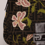 Fendi Zucca Floral Embroidered Mamma Baguette - FashioNica
