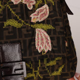 Fendi Zucca Floral Embroidered Mamma Baguette - FashioNica