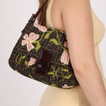 Fendi Zucca Floral Embroidered Mamma Baguette - FashioNica