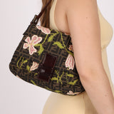 Fendi Zucca Floral Embroidered Mamma Baguette - FashioNica