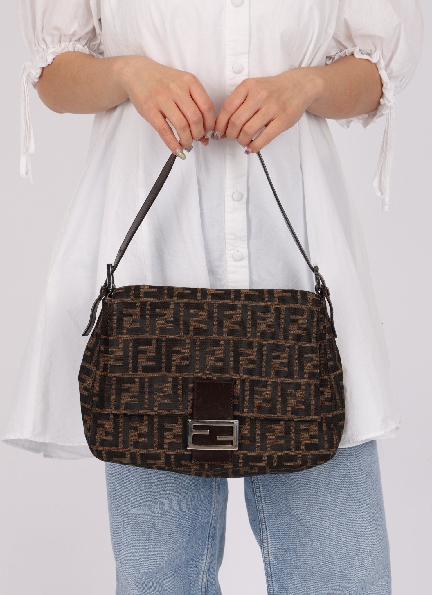 Fendi Zucca Mamma Baguette - FashioNica