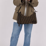 Fendi Zucca Medium Simply Shoulder Bag - FashioNica