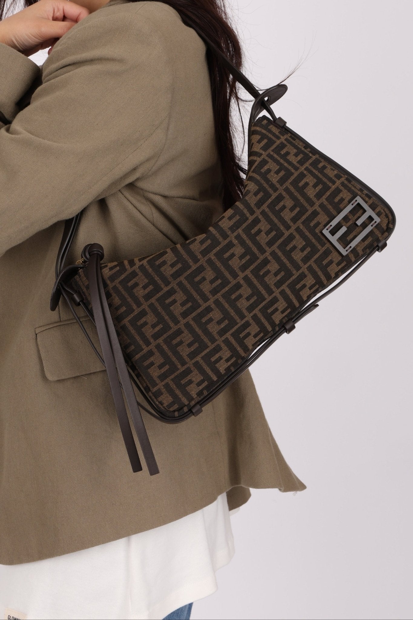 Fendi Zucca Medium Simply Shoulder Bag - FashioNica