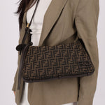 Fendi Zucca Medium Simply Shoulder Bag - FashioNica
