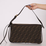 Fendi Zucca Medium Simply Shoulder Bag - FashioNica