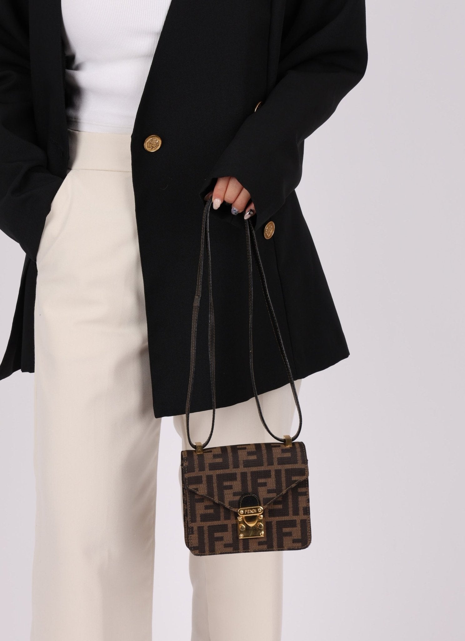 Fendi Zucca Mini Envelope Bag - FashioNica