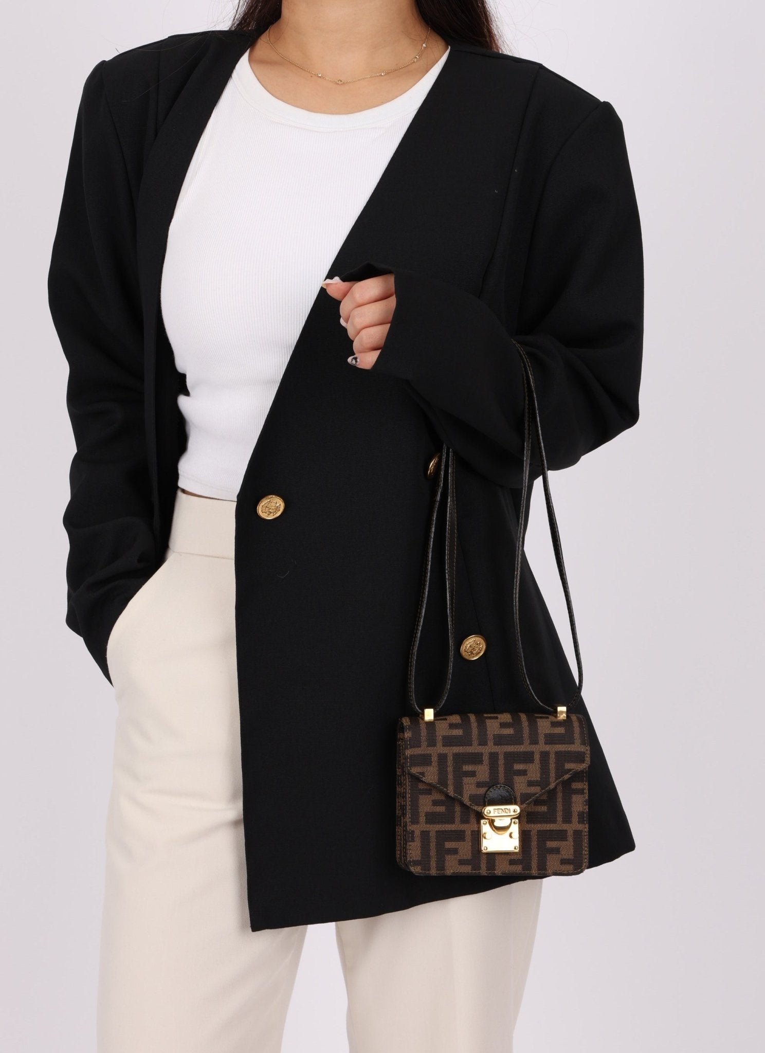 Fendi Zucca Mini Envelope Bag - FashioNica