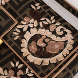 Fendi Zucca Paisley Embroidered Baguette - FashioNica