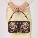 Fendi Zucca Paisley Embroidered Baguette - FashioNica